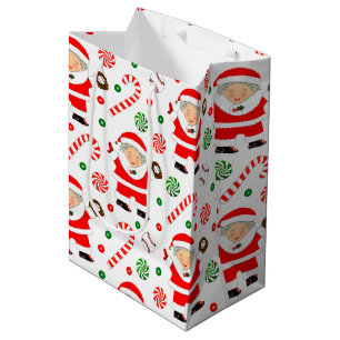Baseball Christmas Holiday Medium Gift Bag