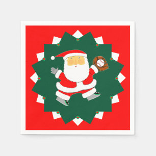 Baseball Christmas Holiday Party Napkin