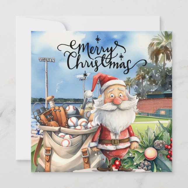 Baseball Christmas Home for the Holidays: Florida  Holiday Card (Front)