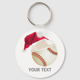 baseball christmas key ring