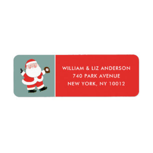 Baseball Christmas Label
