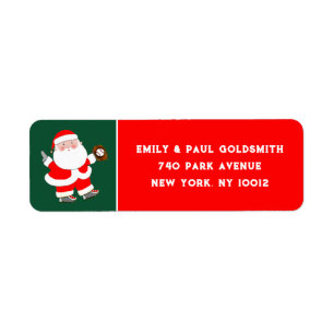 Baseball Christmas Label