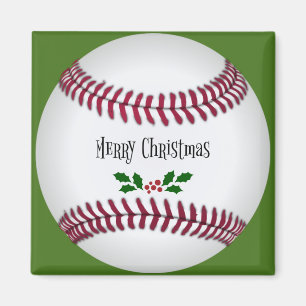 Baseball Christmas Magnet