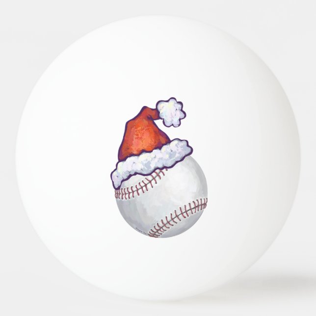 Baseball Christmas Ping Pong Ball (Back)