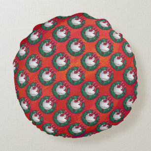 Baseball Christmas Round Cushion