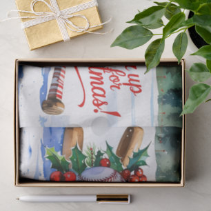 Baseball Christmas themed Batter Up for Christmas! Tissue Paper