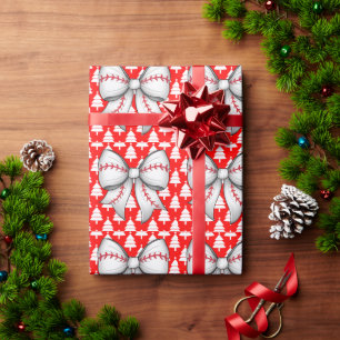 Baseball Christmas themed for Player  Wrapping Paper