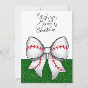 Baseball Christmas themed Holiday Card