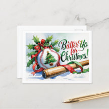 Baseball Christmas themed