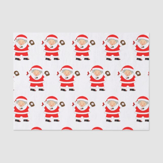 Baseball Christmas Tissue Paper (Front)