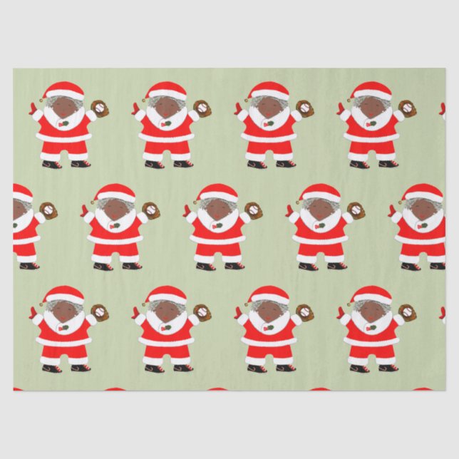 Baseball Christmas Tissue Paper (Front)