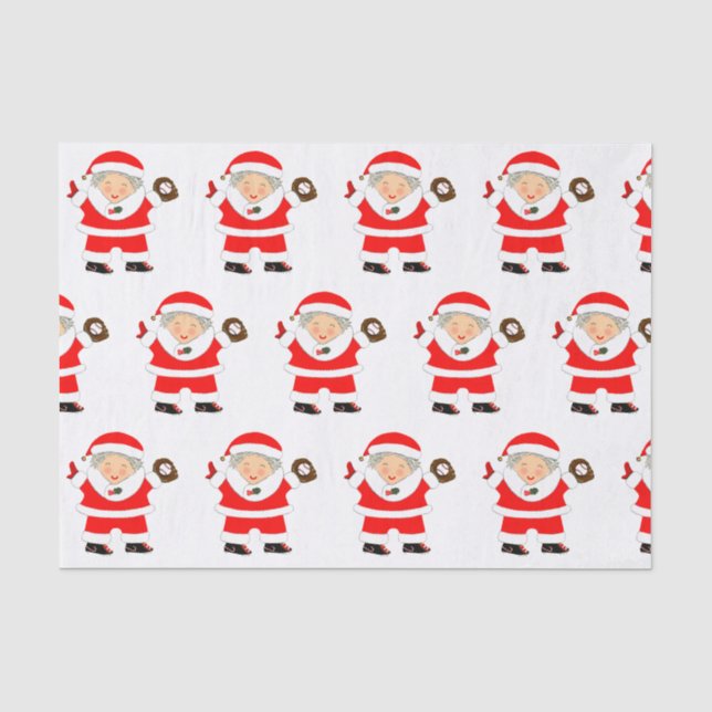Baseball Christmas Tissue Paper (Front)
