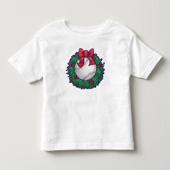 Baseball Christmas Toddler T-Shirt (Front)