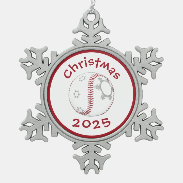 #baseball Christmas tree decoration (Front)
