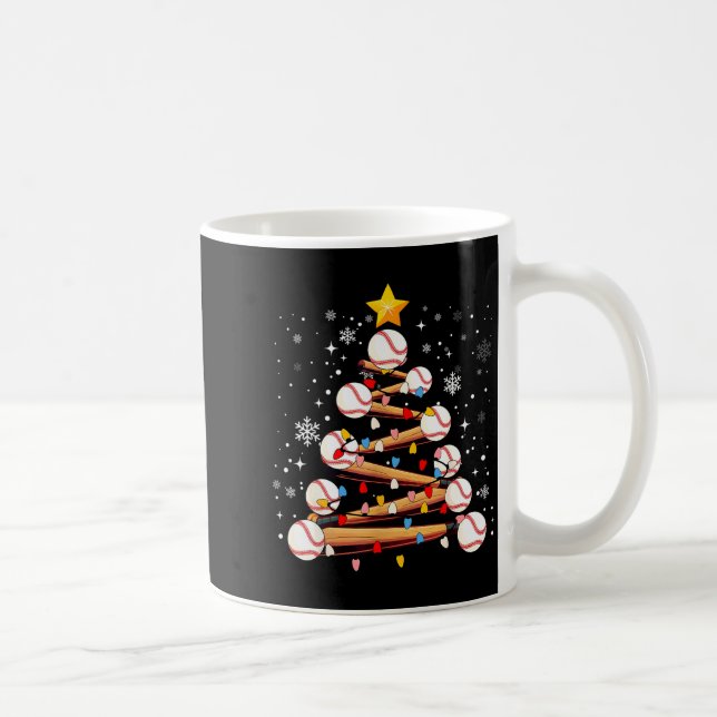 Baseball Christmas Tree Light Xmas Baseball Boys K Coffee Mug (Right)