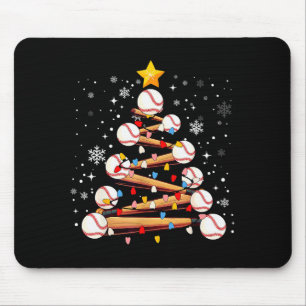 Baseball Christmas Tree Light Xmas Baseball Boys K Mouse Mat