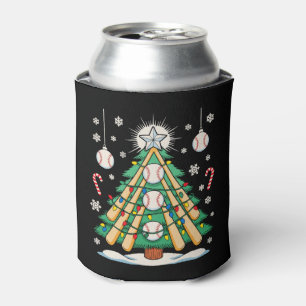 Baseball Christmas Tree Lights Ornaments Xmas Can Cooler