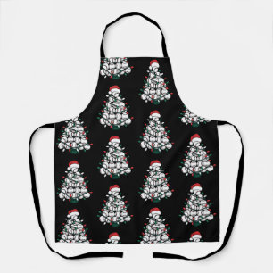 Baseball Christmas Tree Santa Sports Apron