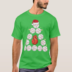 Baseball Christmas Tree Xmas Baseball heart Soccer T-Shirt