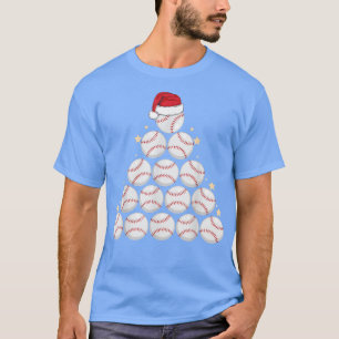 Baseball Christmas Tree Xmas Tree Baseball Soccer  T-Shirt