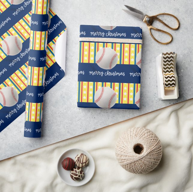 Baseball Christmas  Wrapping Paper (Crafts)