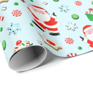 Baseball Christmas Wrapping Paper