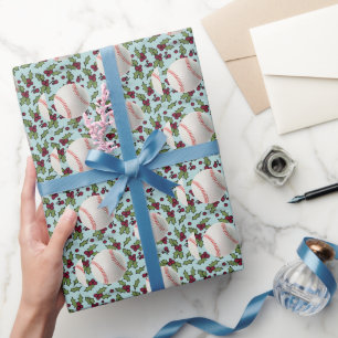 Baseball Christmas Wrapping Paper