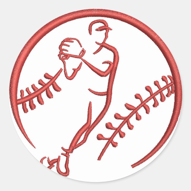 baseball classic round sticker (Front)