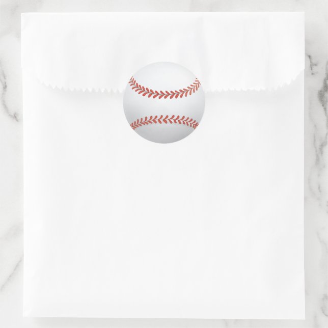 Baseball Classic Round Sticker (Bag)