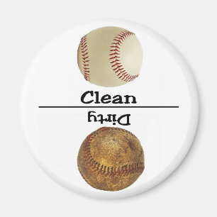 Baseball Clean Dirty Dishwasher Magnet