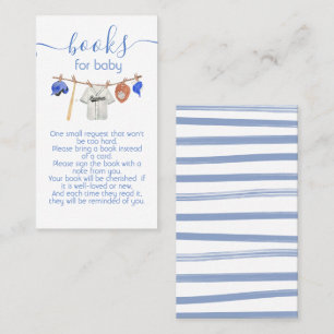 Baseball Clothesline Baby Shower Books for baby Business Card