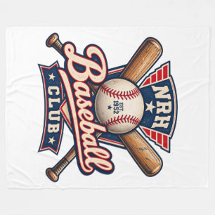 Baseball Club NRH 1952 Vintage Baseball Fleece Bla Blanket