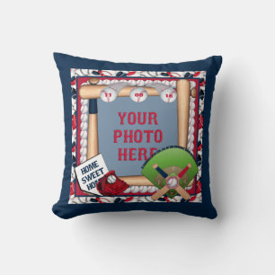 Baseball Cluster, Sq Frame Pillow-sq. PHOTO PILLOW