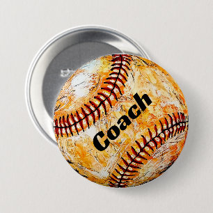 Baseball Coach 7.5 Cm Round Badge