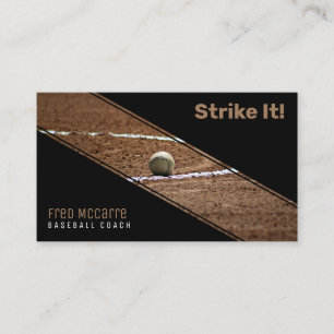 Baseball Coach Baseball Field Business Card