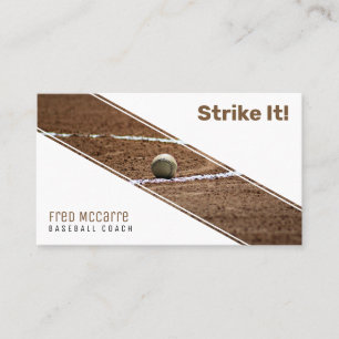 Baseball Coach   Baseball Field Business Card