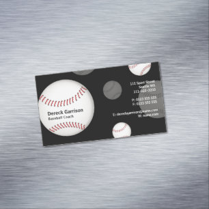 Baseball Coach Best Sport Magnetic Business Card