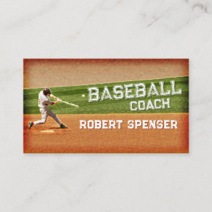 Baseball Coach Business Card