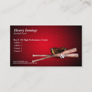 Baseball Coach Business Card