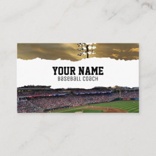 Baseball Coach Business Card