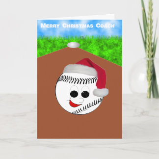 baseball coach christmas holiday card