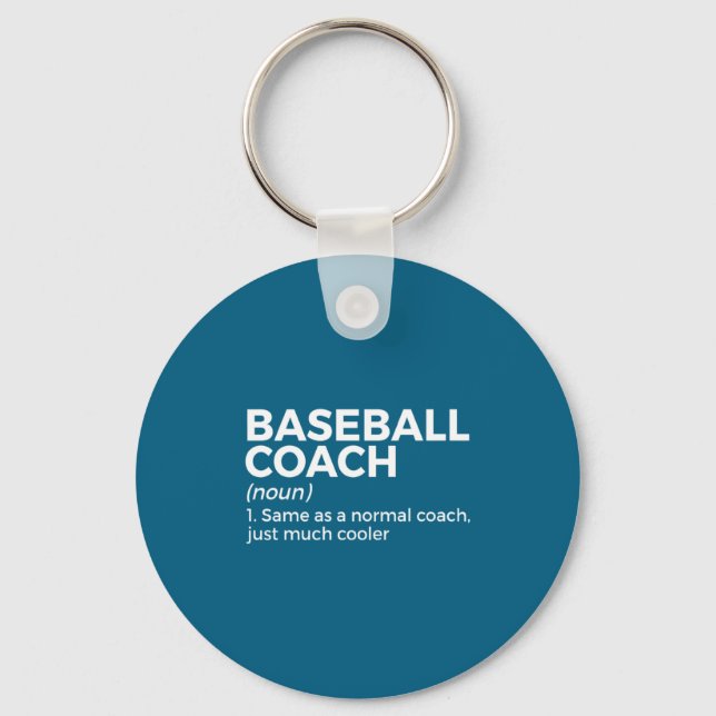 Baseball Coach Definition Design Key Ring (Front)