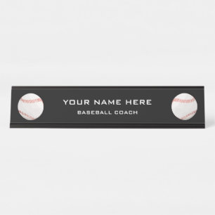 Baseball Coach Desk Name Plate