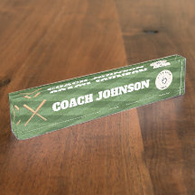 Baseball Coach Desk Name plate
