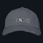 Baseball Coach Embroidered Hat<br><div class="desc">Embroidered Baseball / Softball Coach hats.  Custom colours request are accepted.  Click the contact link above to send me a message.</div>