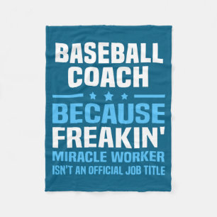 Baseball Coach Fleece Blanket