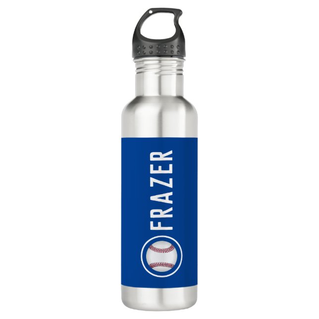 Baseball coach gift  personalised  710 ml water bottle (Front)