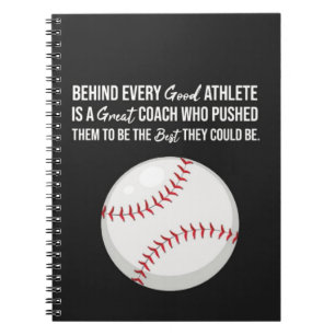 Baseball Coach Gifts Thank You Best Ever Keepsake Notebook