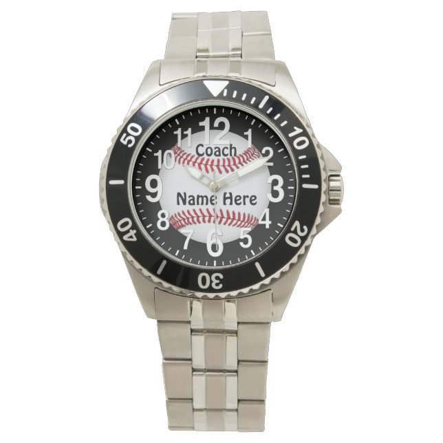Baseball Coach Gifts Under 100 PERSONALIZED Watch (Front)