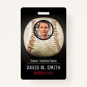 Baseball Coach ID Badge
